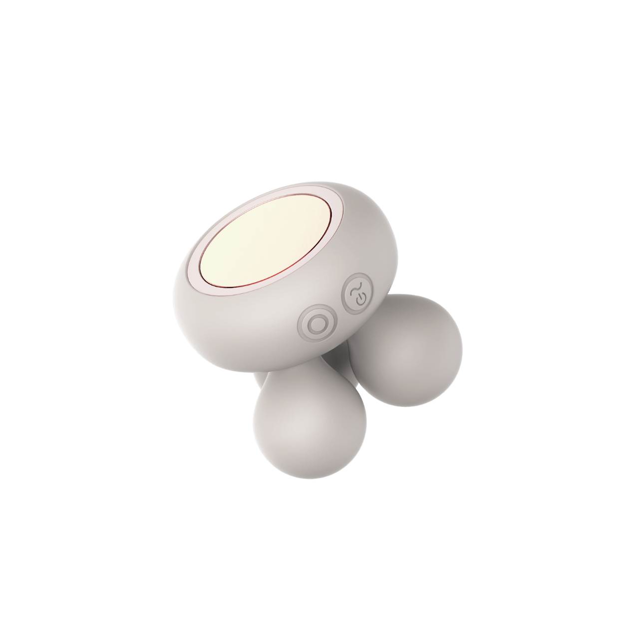 Neve - Naago. Curved dual-headed vibrator designed for external stimulation displayed on clean, neutral background