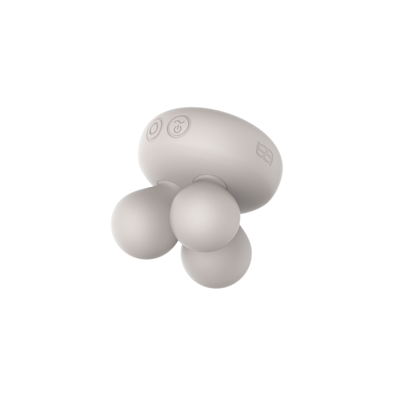 Neve - Naago. Soft-touch dual-tip sex toy with rounded heads shown upright on white background for external use