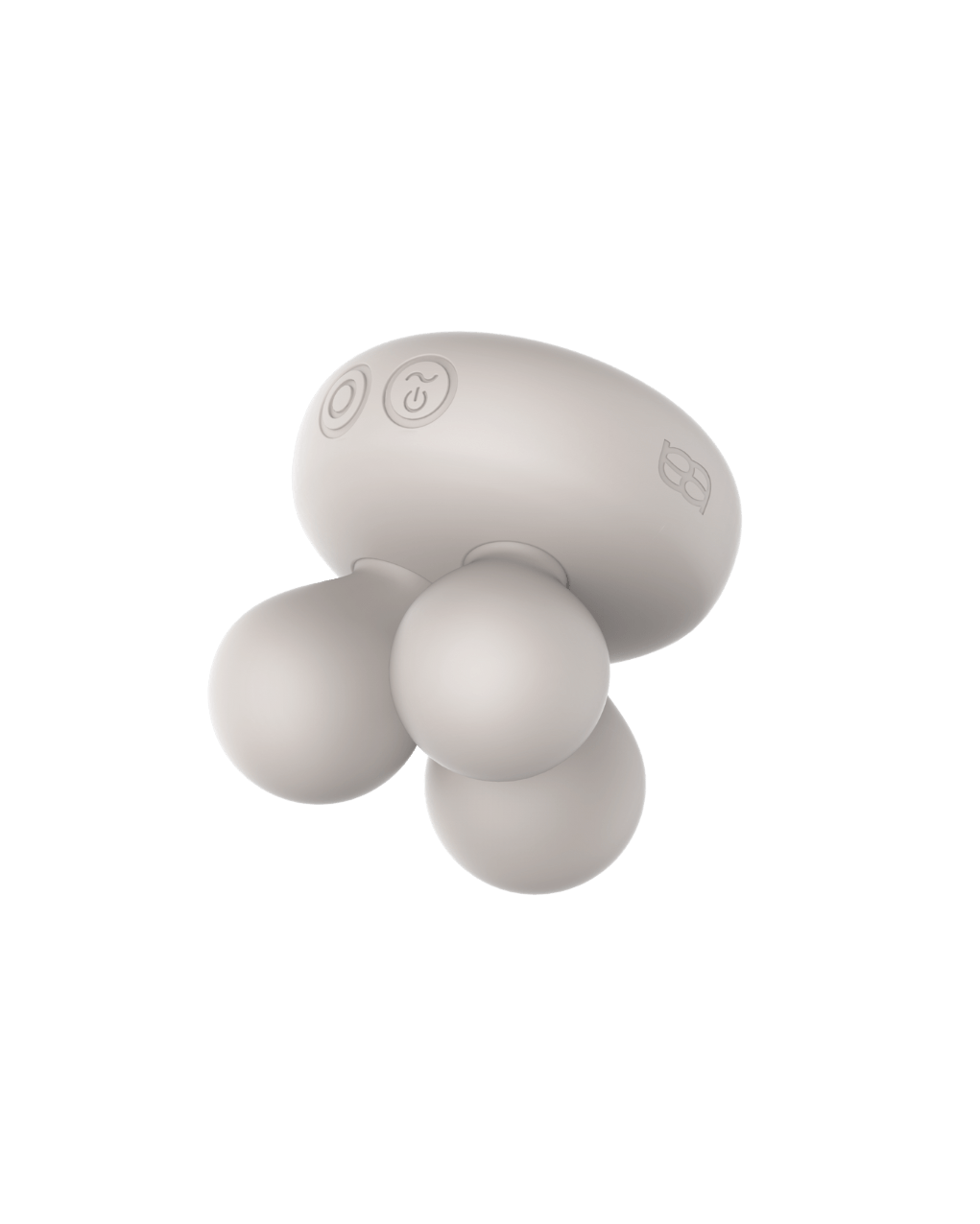 Neve - Naago. Soft-touch dual-tip sex toy with rounded heads shown upright on white background for external use